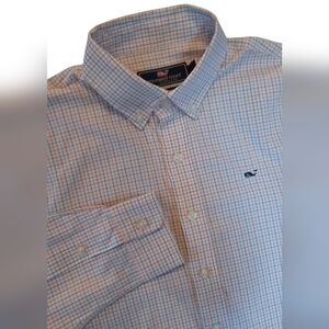 Vineyard Vines Shirt Boys 16 Pink Blue Plaid Whale Shirt Beach Preppy Resortwear